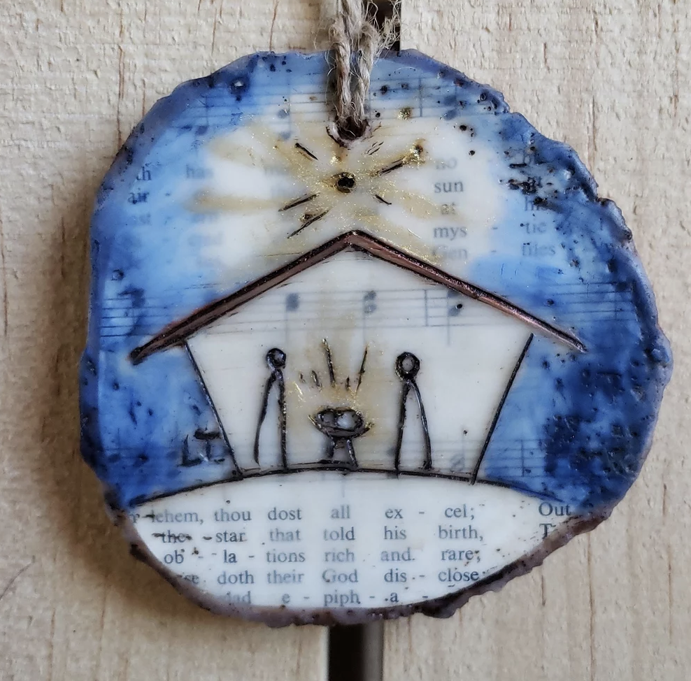 Christmas nativity ornament