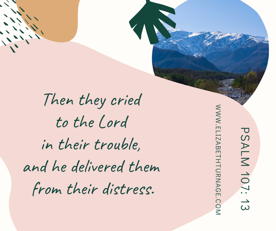 Then they cried Psalm 107:13