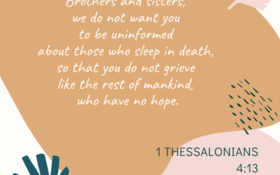 A Prayer about Grieving with Hope