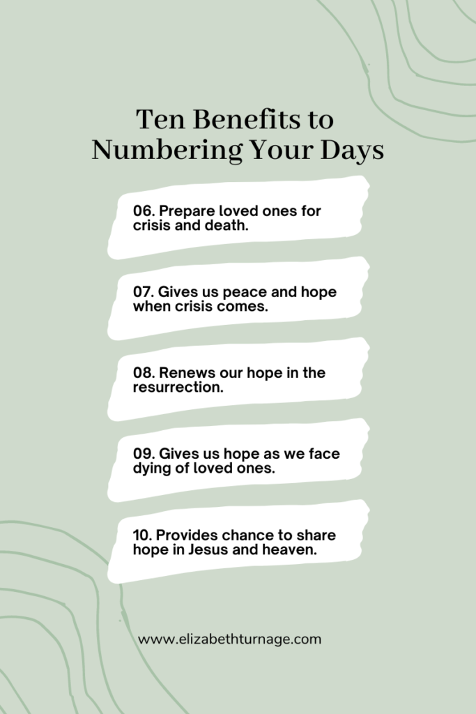 Benefits of numbering your days