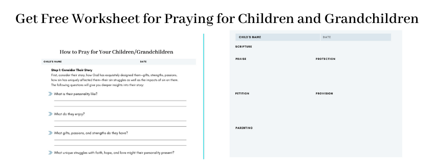 to show the worksheet and prayer card