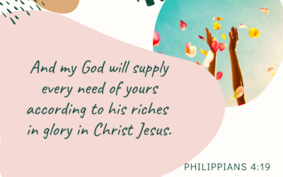 A Prayer about How God Supplies Every Need