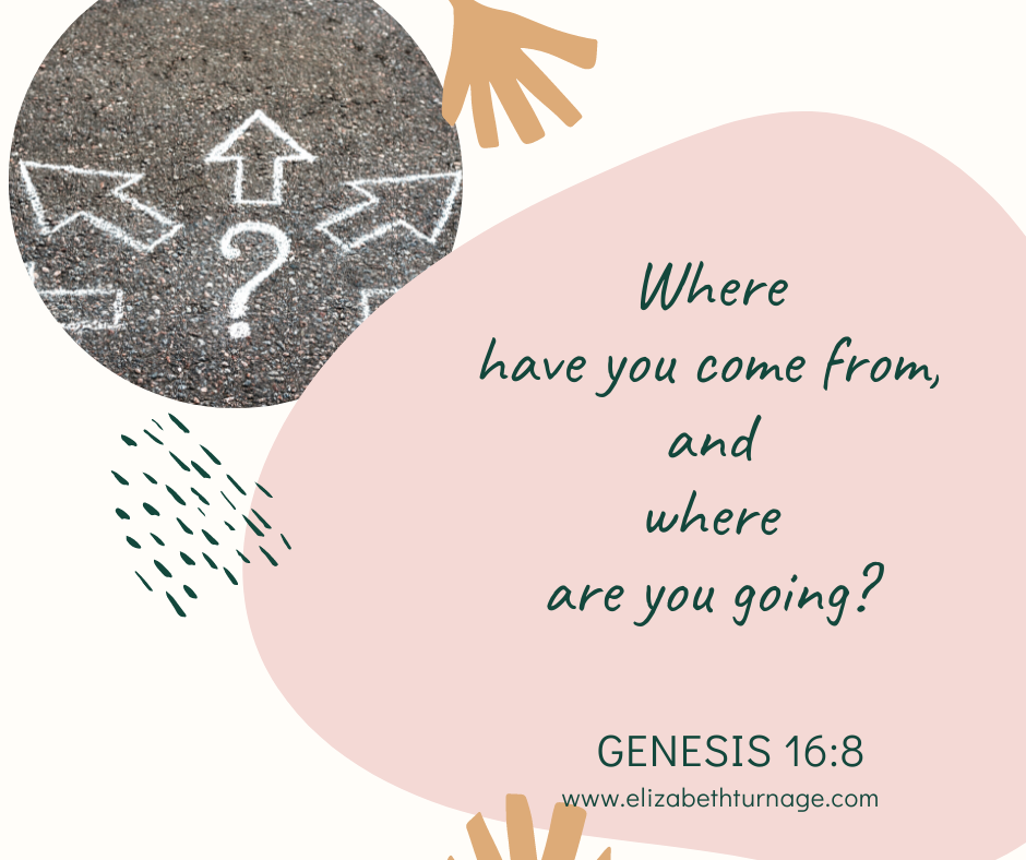 Where have you come from, and where are you going? Genesis 16:8