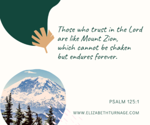 Those who trust in the Lord are like Mount Zion, which cannot be shaken but endures forever. Psalm 125:1