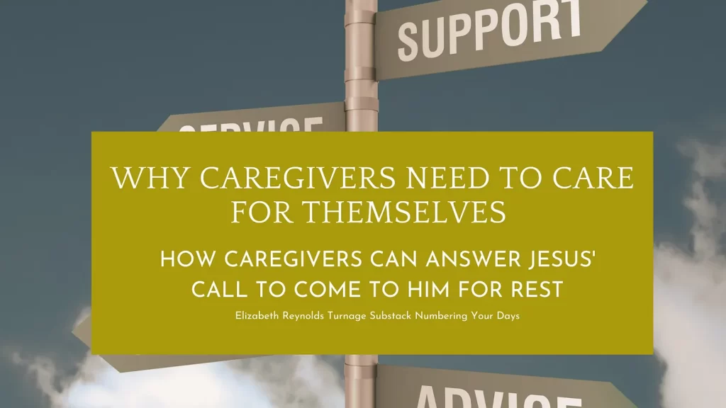 caregivers care for themselves
