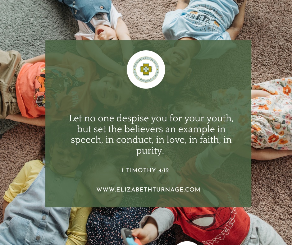 Daily Prayer Facebook Post (Landscape)) – 1 Timothy 4:12 Let no one despise you for your youth, but set the believers an example in speech, in conduct, in love, in faith, in purity. 1 Timothy 4:12