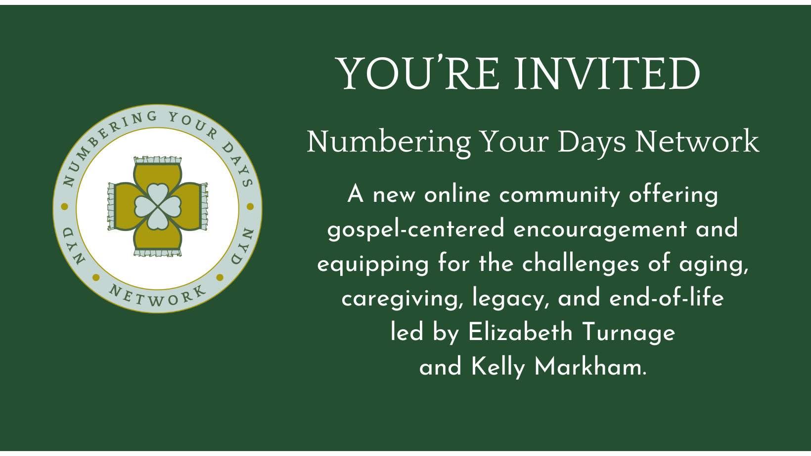 Announcement that Numbering Your Days Network launches September 5