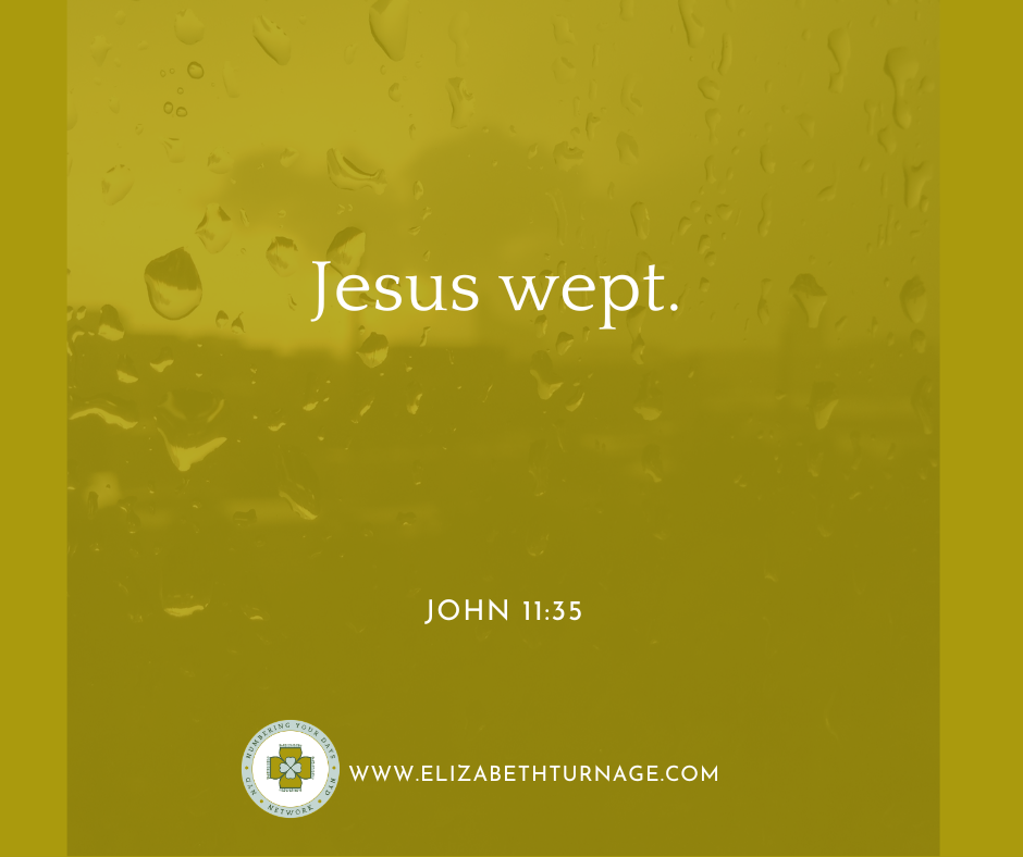 Jesus wept. John 11:35