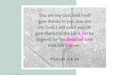 A Prayer about Giving Thanks to Our God