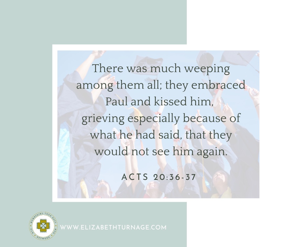 Daily Prayer Facebook Post (Landscape)) – ACTS 20:36-37 There was much weeping among them all; they embraced Paul and kissed him, grieving especially because of what he had said, that they would not see him again. Acts 20:36-37
