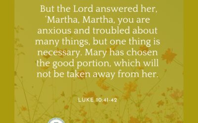 A Prayer about Focusing on the One Necessary Thing