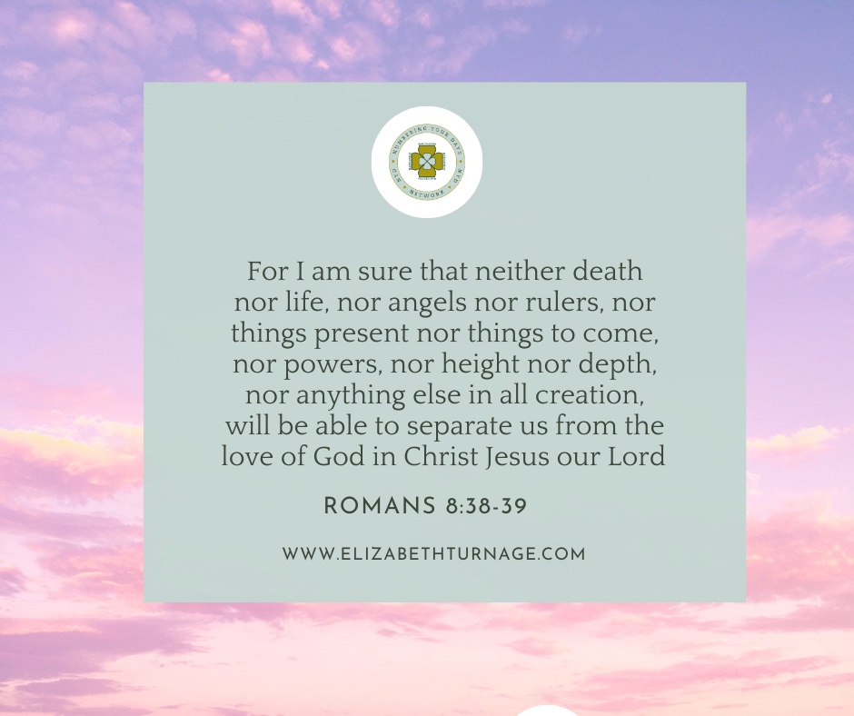 Daily Prayer Facebook Post (Landscape)) – ROMANS 8:38-39 For I am sure that neither death nor life, nor angels nor rulers, nor things present nor things to come, nor powers, nor height nor depth, nor anything else in all creation, will be able to separate us from the love of God in Christ Jesus our Lord. Romans 8:38-39