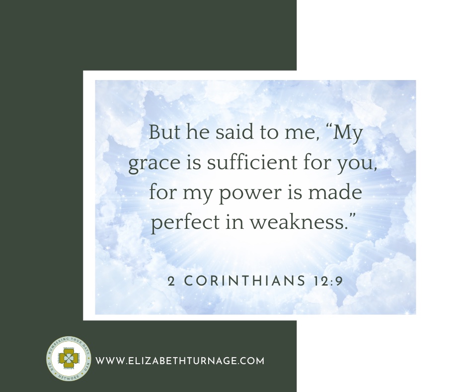 Daily Prayer Facebook Post (Landscape)) – 2 Corinthians 12:9 But he said to me, “My grace is sufficient for you, for my power is made perfect in weakness.” 2 Corinthians 12:9