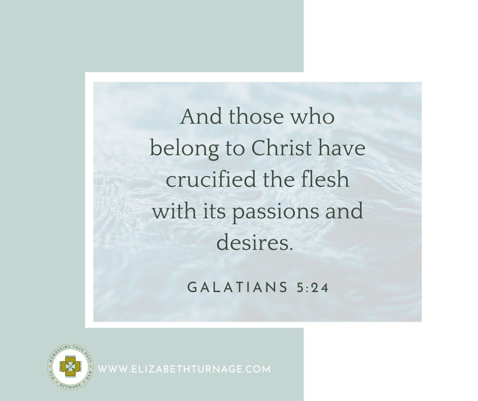 Daily Prayer Facebook Post (Landscape)) – Galatians 5:24 And those who belong to Christ have crucified the flesh with its passions and desires. Galatians 5:24