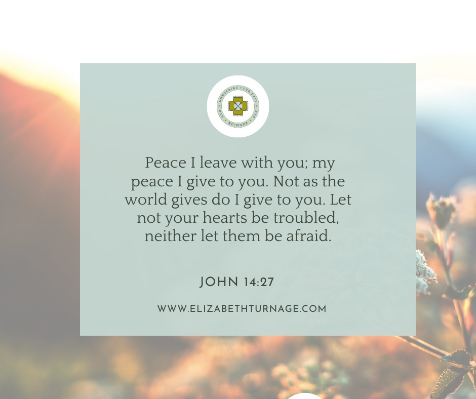 Daily Prayer Facebook Post (Landscape)) – John 14:27 Peace I leave with you; my peace I give to you. Not as the world gives do I give to you. Let not your hearts be troubled, neither let them be afraid. John 14:27
