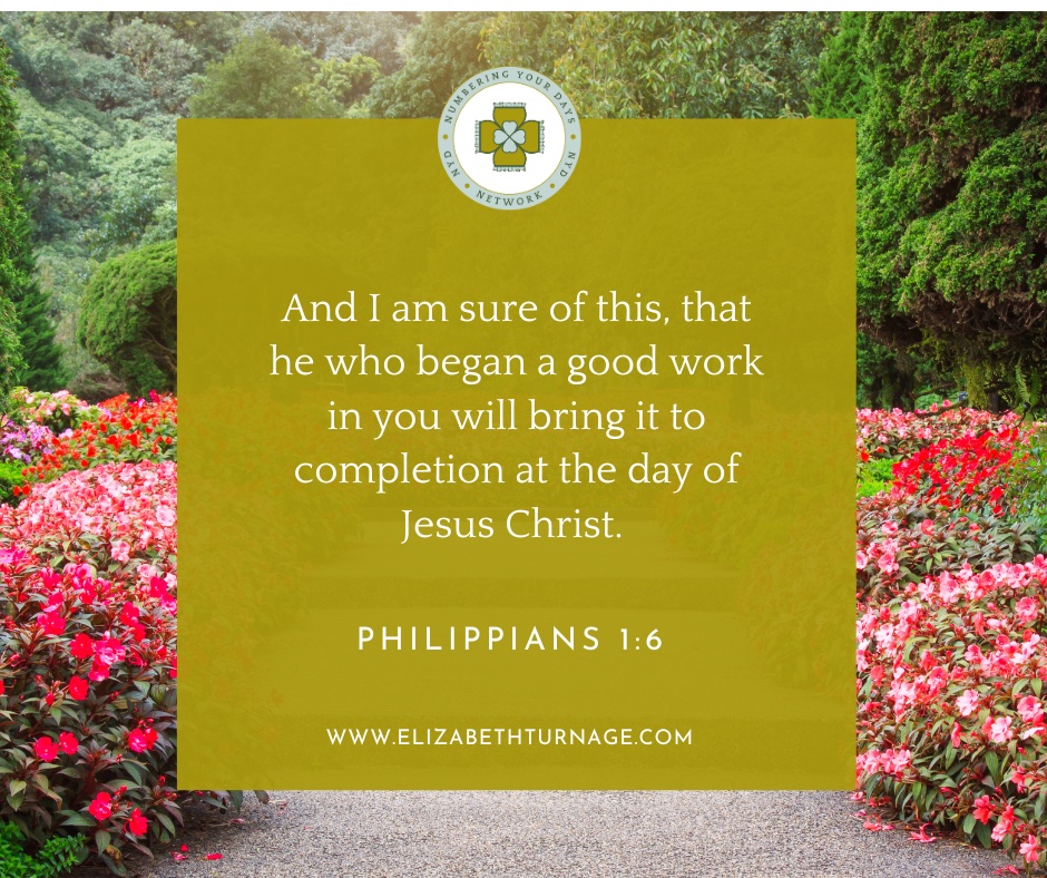 Daily Prayer Facebook Post (Landscape)) – Philippians 1:6 And I am sure of this, that he who began a good work in you will bring it to completion at the day of Jesus Christ. Philippians 1:6