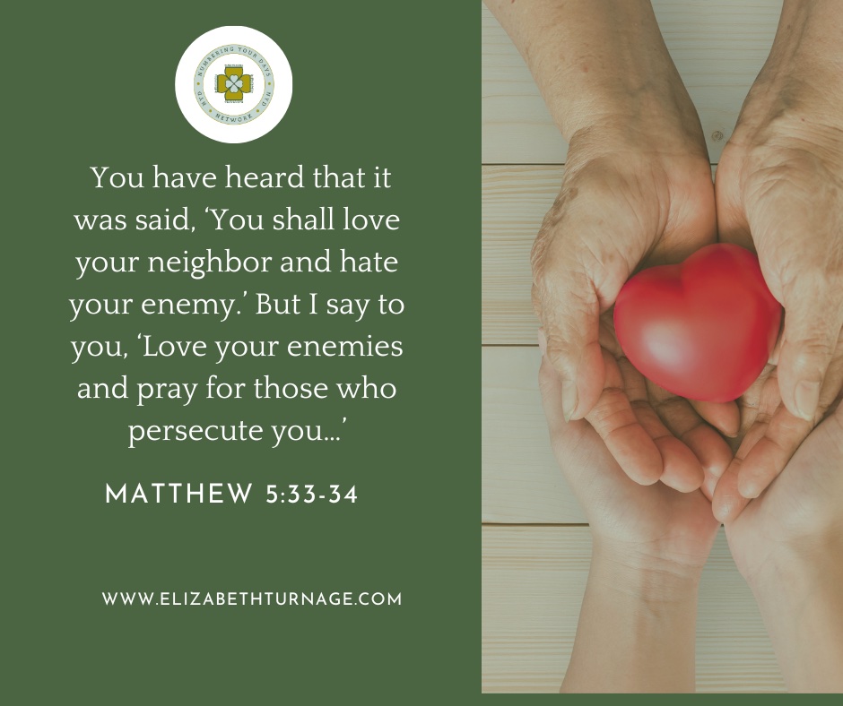 Daily Prayer Facebook Post (Landscape)) – matt 5:33-34 You have heard that it was said, ‘You shall love your neighbor and hate your enemy.’ But I say to you, ‘Love your enemies and pray for those who persecute you…’ Matthew 5:33-34