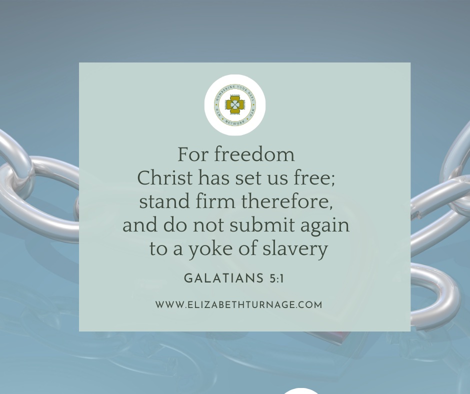 Daily Prayer Facebook Post (Landscape)) – GALATIANS 5:1 For freedom Christ has set us free; stand firm therefore, and do not submit again to a yoke of slavery. Galatians 5:1
