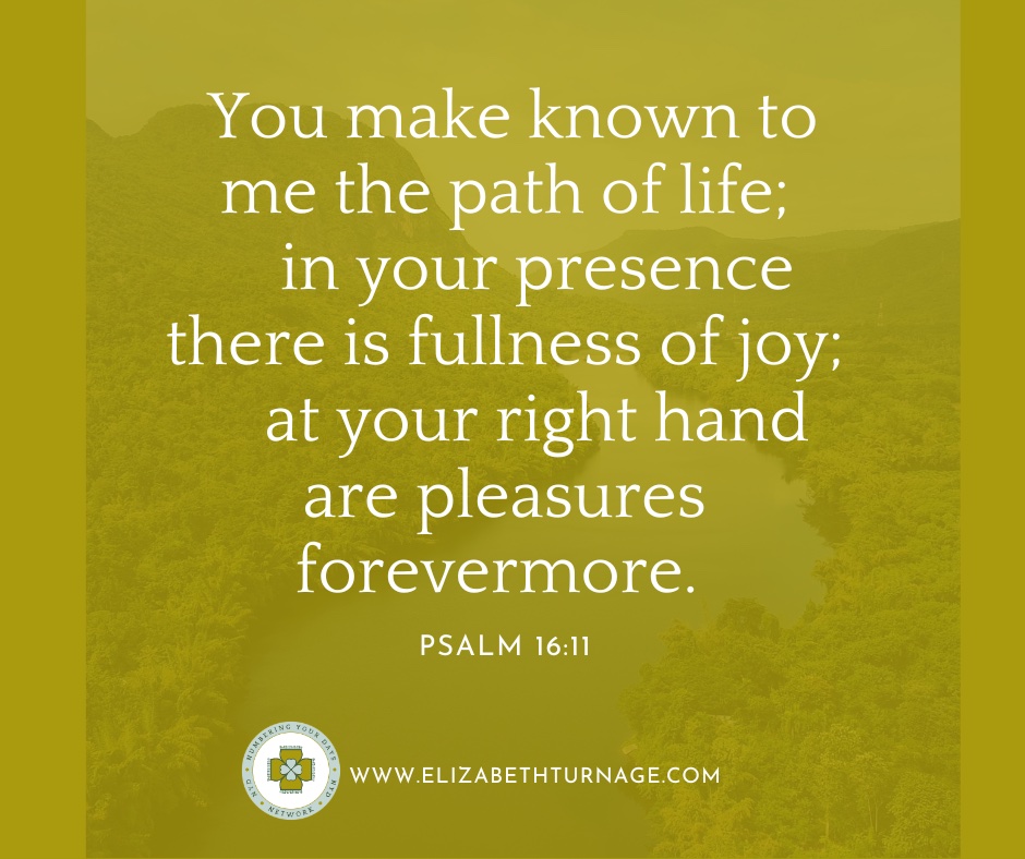 Daily Prayer Facebook Post (Landscape)) – Psalm 16:11 You make known to me the path of life; in your presence there is fullness of joy; at your right hand are pleasures forevermore. Psalm 16:11