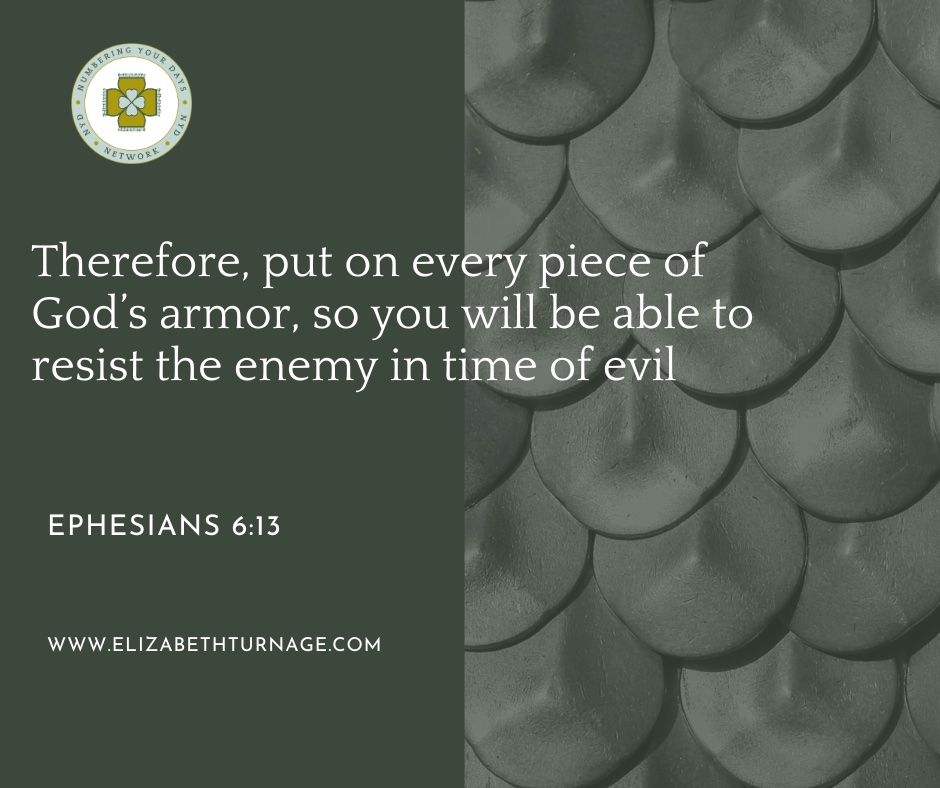 Daily Prayer Facebook Post (Landscape)) – eph 6:13 Therefore, put on every piece of God’s armor, so you will be able to resist the enemy in time of evil. Ephesians 6:13