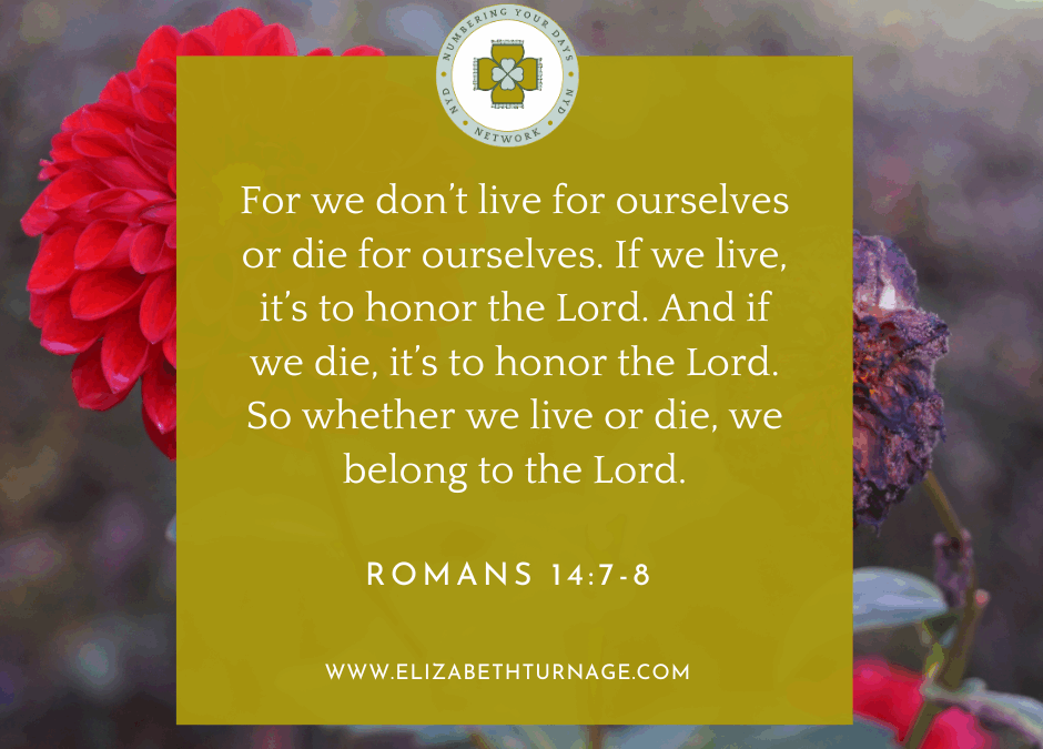 A Prayer about Our Comfort in Life and in Death