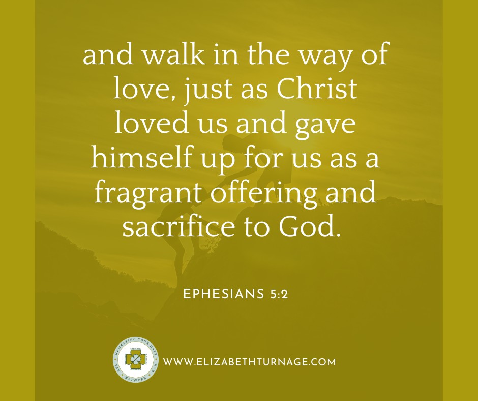 Ephesians5_2 and walk in the way of love, just as Christ loved us and gave himself up for us as a fragrant offering and sacrifice to God.