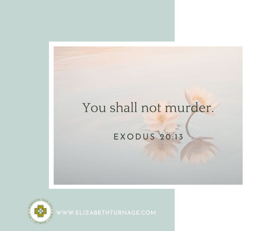 You shall not murder.