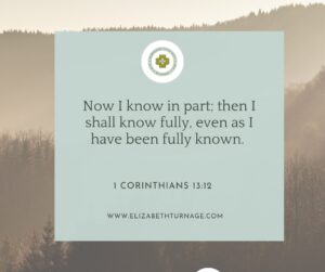 Now I know in part; then I shall know fully, even as I have been fully known.