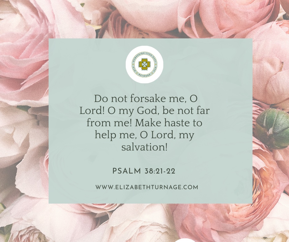 Psalm38_21-22 Do not forsake me, O Lord! O my God, be not far from me! Make haste to help me, O Lord, my salvation!