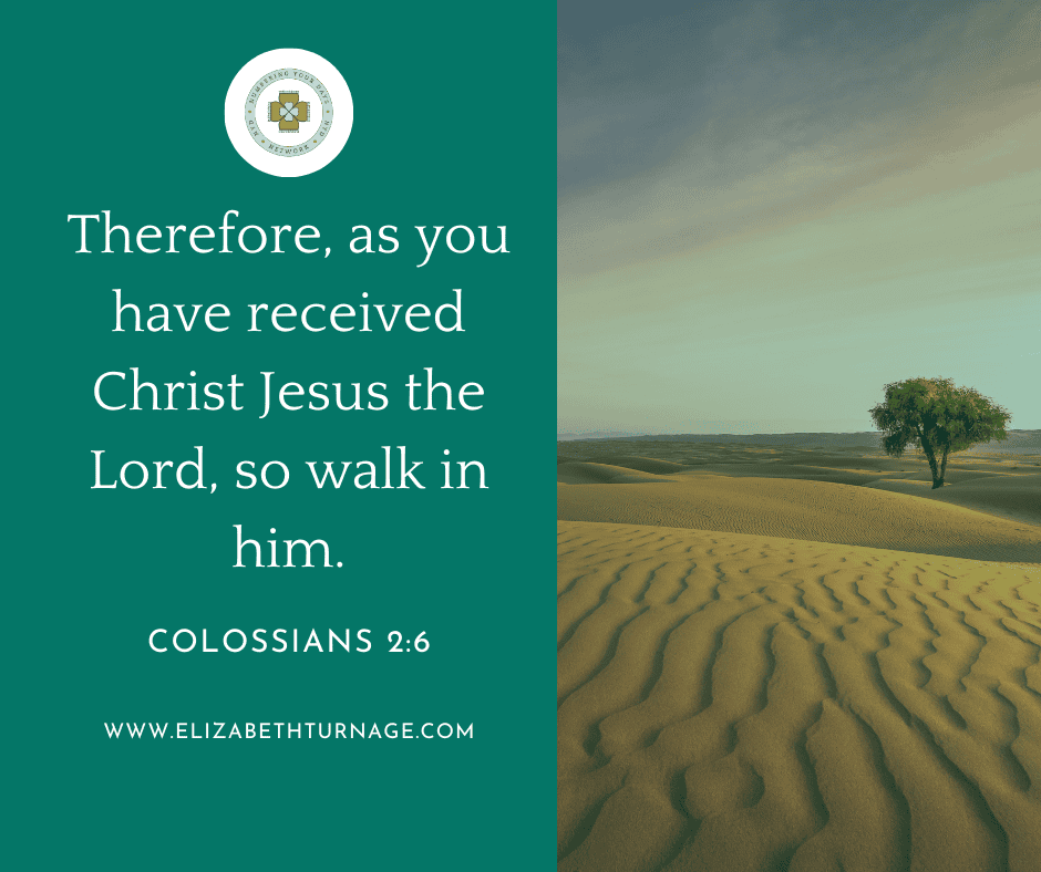 Therefore, as you have received Christ Jesus the Lord, so walk in him.